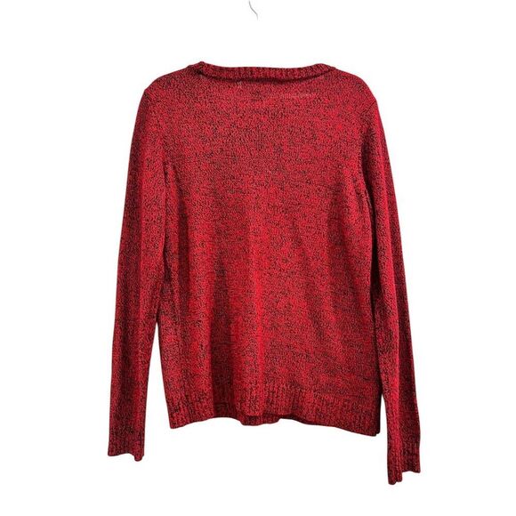 Karen Scott Women's Large Red Vintage Christmas Reindeer Pullover Sweater - Picture 2 of 4